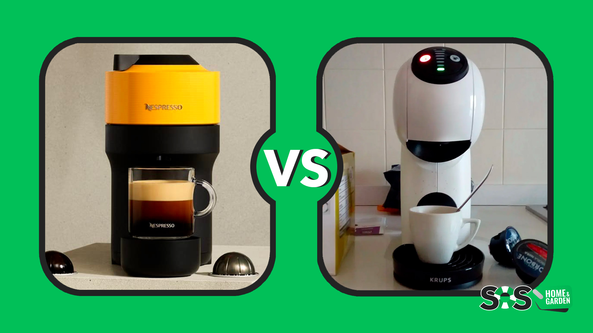 Immagine di Krups Genio S KP2401 VS Nespresso Vertuo Pop: qual è la migliore macchinetta del caffè a capsule?
